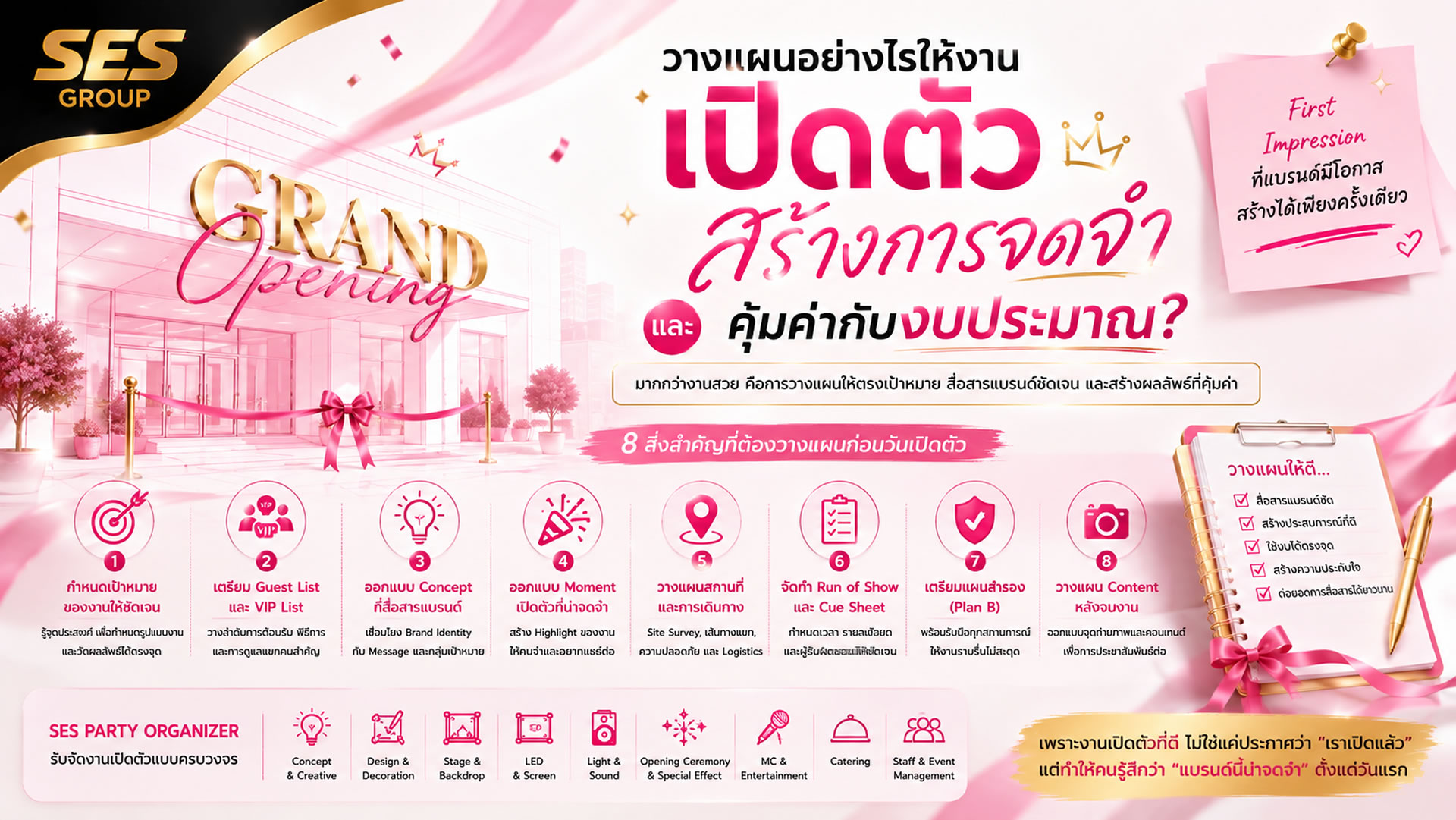 รับจัดงานเปิดตัวสินค้า | รับจัดงานเปิดตัวบริษัท วางแผนอย่างไรให้งานเปิดตัวสร้างการจดจำและคุ้มค่ากับงบประมาณ?